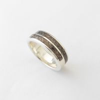 Zilveren ring met zichtbare asruimtes